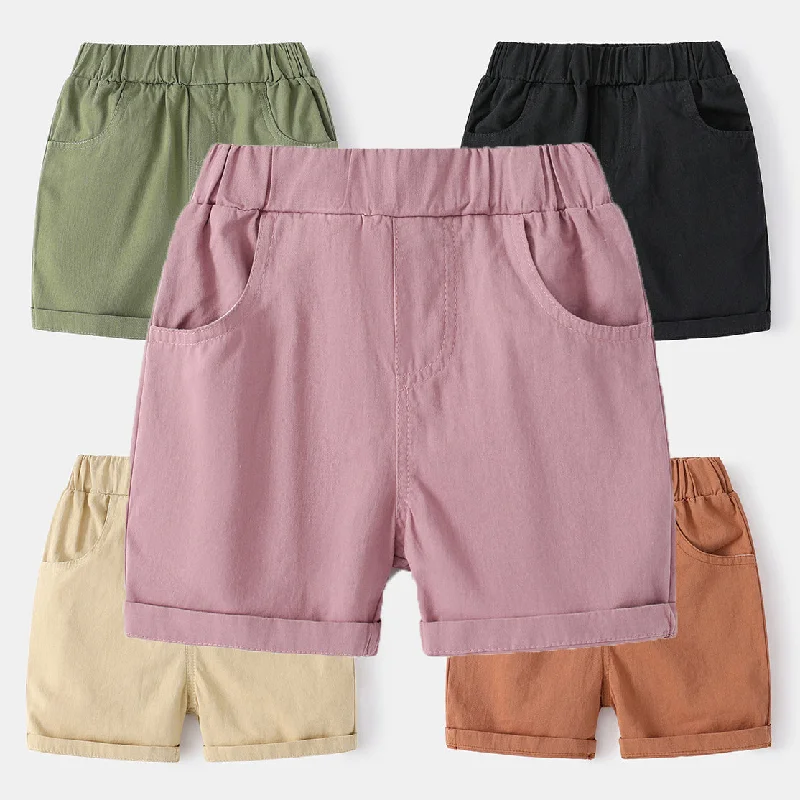 Baby Kid Boys Solid Color Shorts Wholesale 220407354