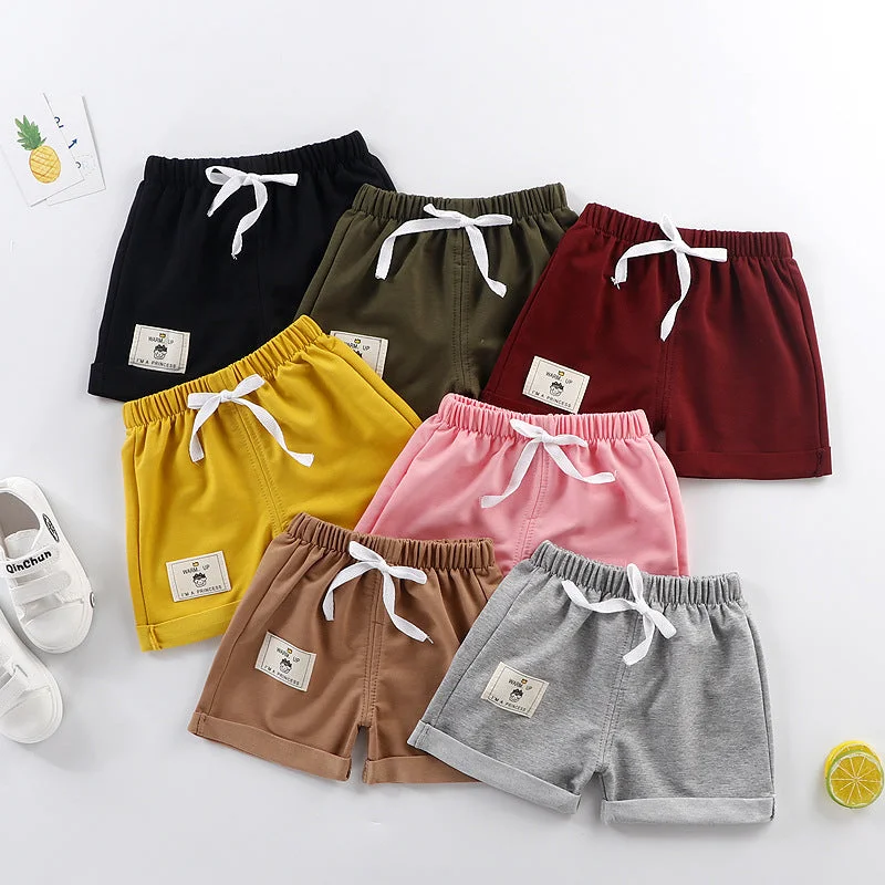 Baby Kid Unisex Solid Color Shorts Sports Wholesale 220411113