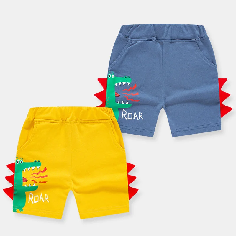 Baby Kid Boys Letters Dinosaur Cartoon Print Shorts Wholesale 220412484