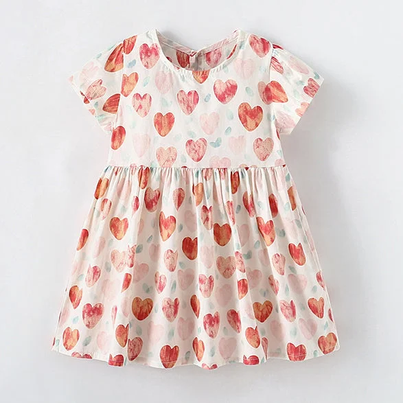 Baby Kid Girls Love heart Dresses Wholesale 240701120