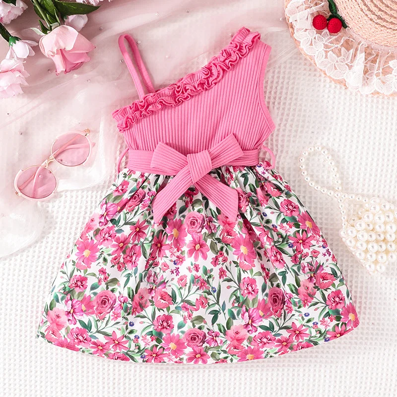 Baby Kid Girls Flower Bow Dresses Wholesale 24070116