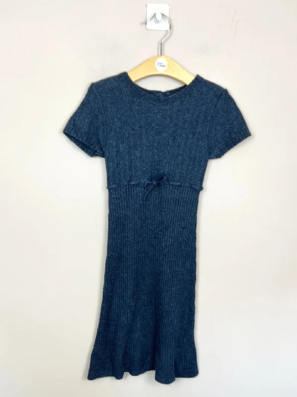 5-6y Little White Company navy knit dress