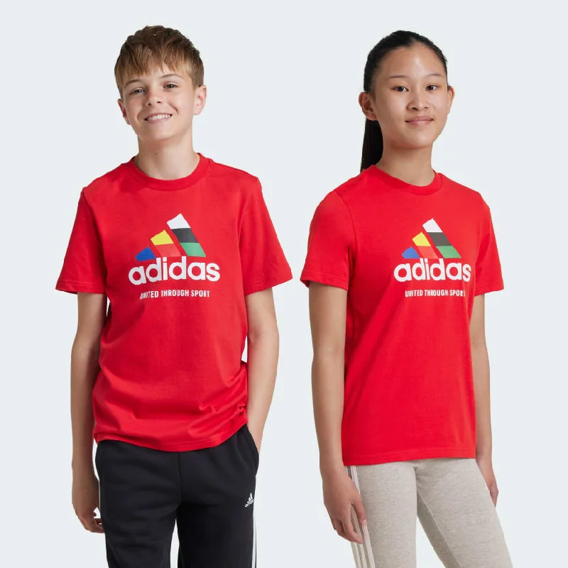 ADIDAS KID'S TIRO NATIONS RED TEE