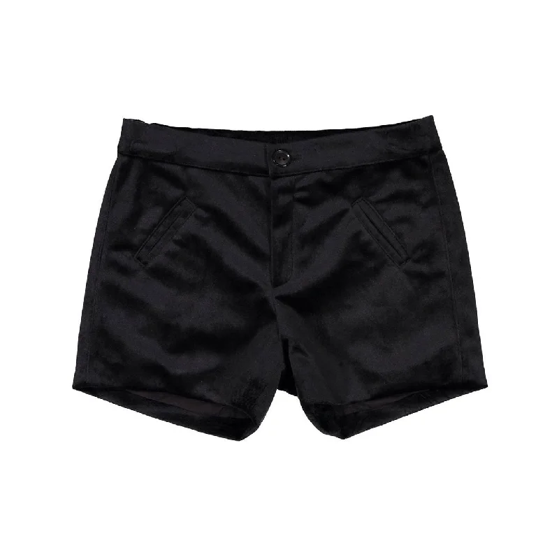 Altair Black Velvet Shorts