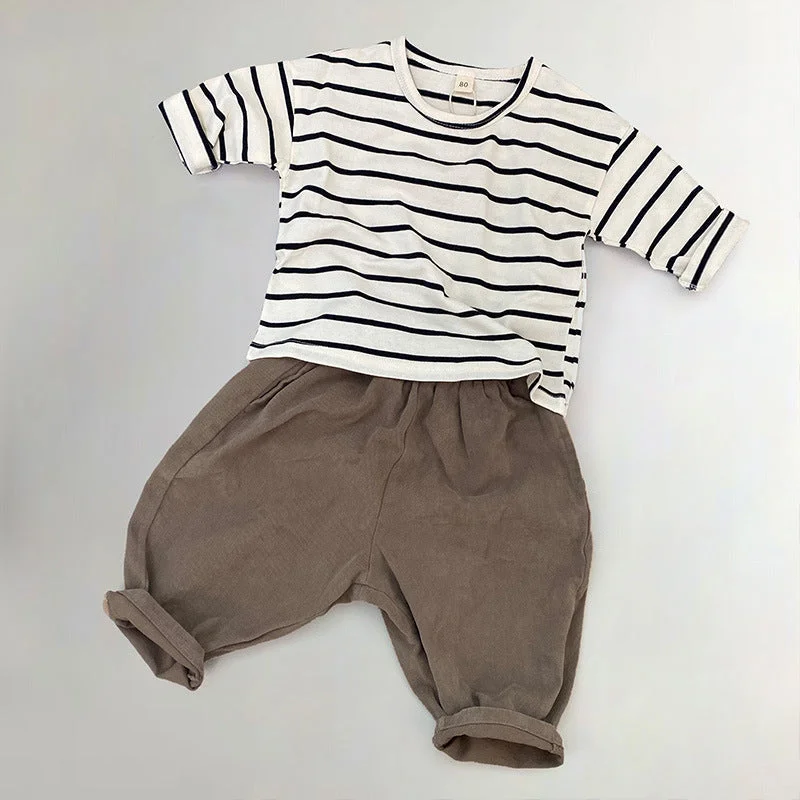 Baby Kid Unisex Striped T-Shirts Wholesale 220914120