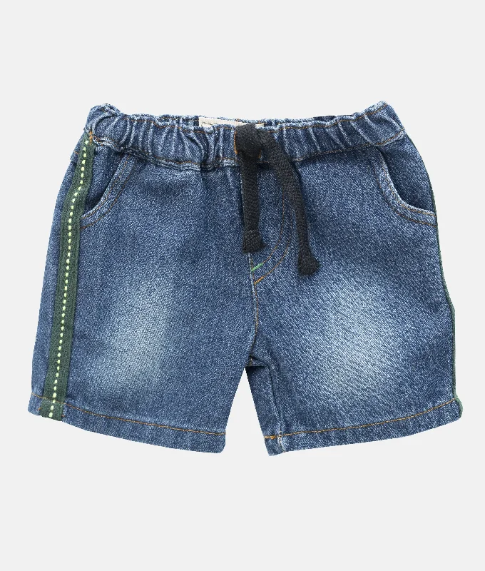 Baby Lee Cooper Denim Shorts - With Loop (Green) - 0-3 Months