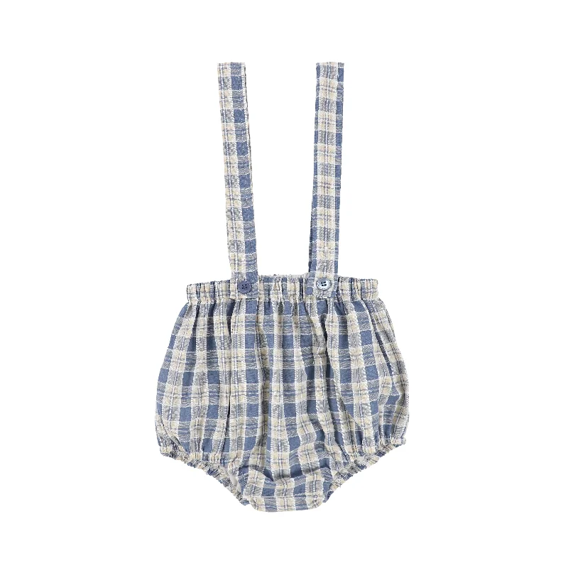 BAMBOO BEIGE PLAID SUSPENDER BLOOMERS [Final Sale]