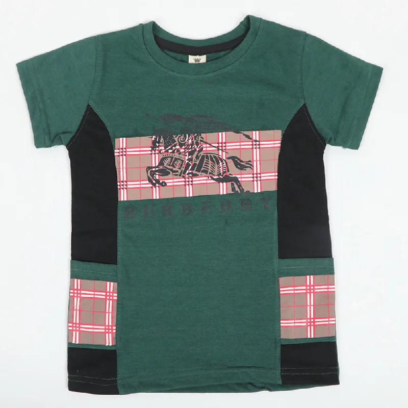 Boys Half Sleeves T-Shirt - Green