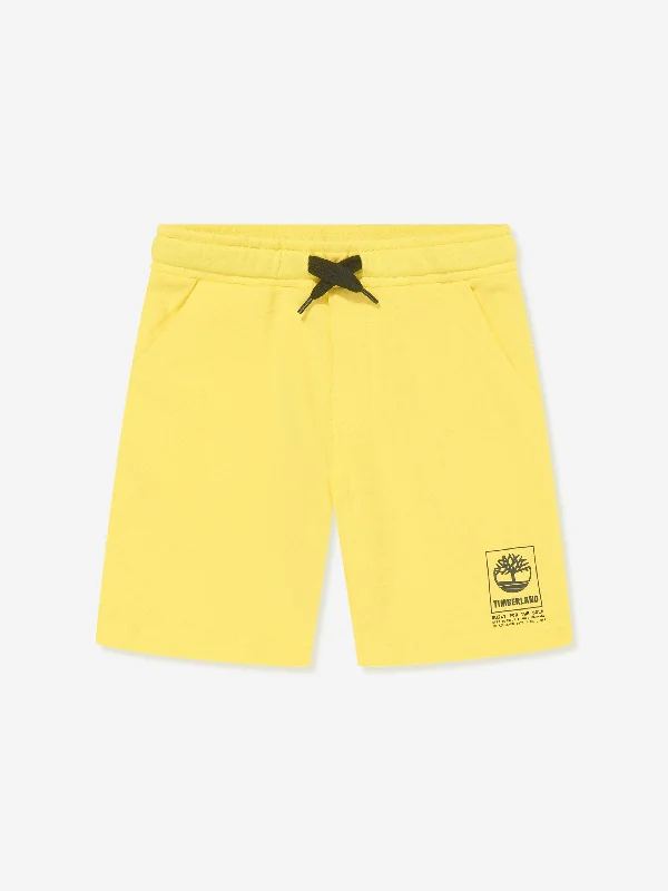 Timberland Boys Logo Bermuda Shorts in Yellow