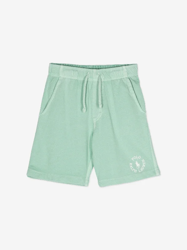 Ralph Lauren Boys Polo Logo Shorts in Green