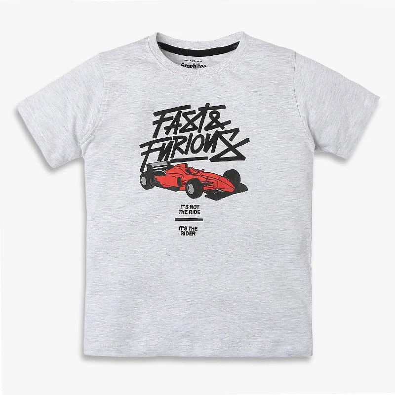 Boys Regular Fit Printed T-Shirt