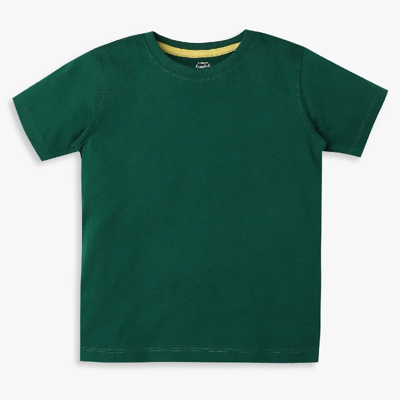 Boy's Regular Fit Solid T-Shirt