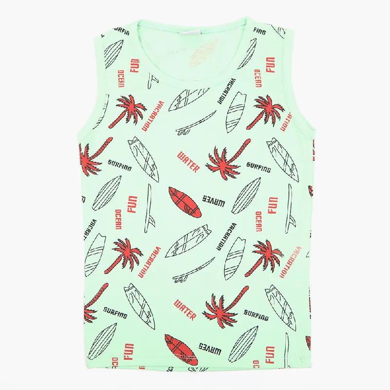 Boys Sando T-Shirt - Light Green