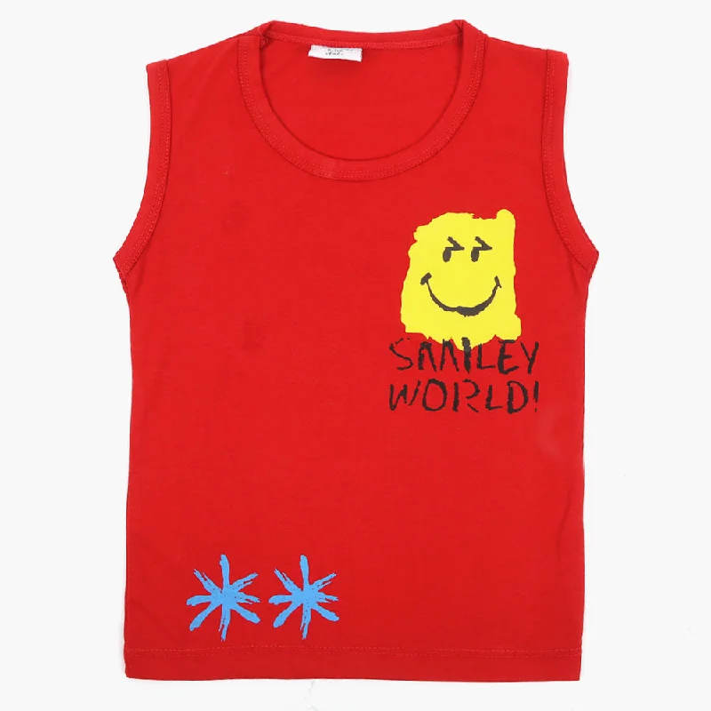 Boys Sando T-Shirt - Red