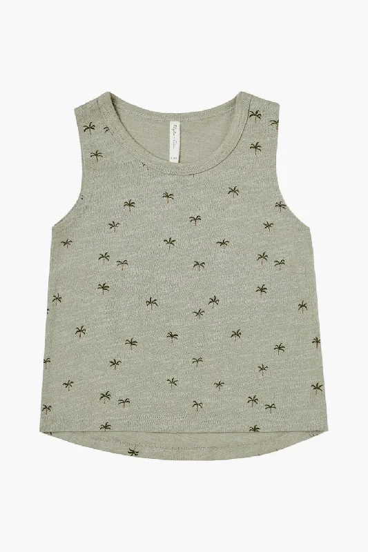 Boys Shirt Rylee + Cru Muscle Tank Palm Trees