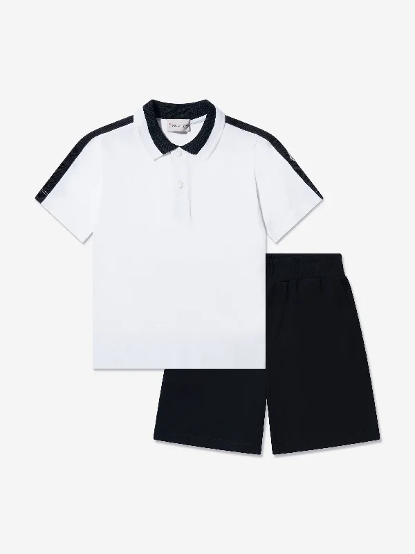 Moncler Enfant Boys Short Set in White