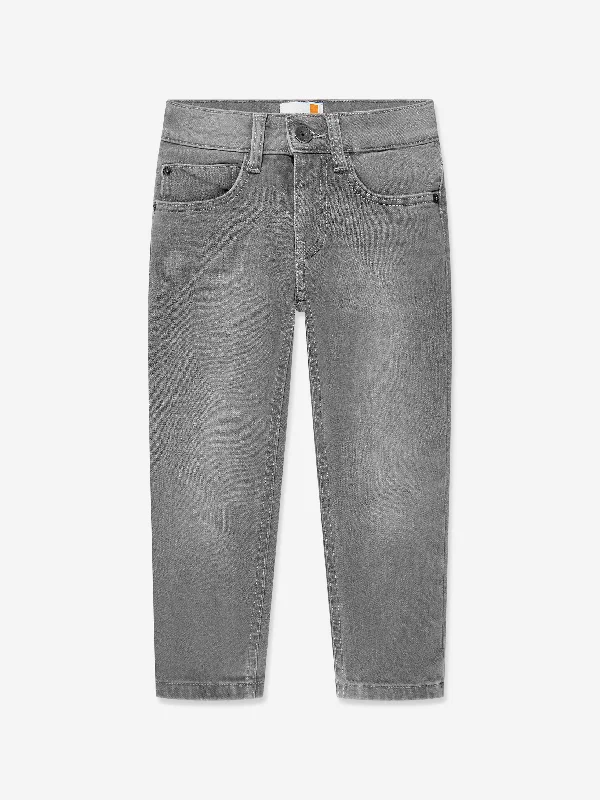 Timberland Boys Slim Fit Jeans in Grey