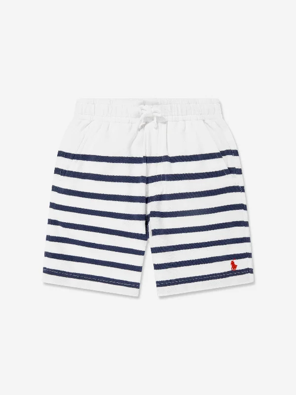 Ralph Lauren Boys Striped Shorts in White