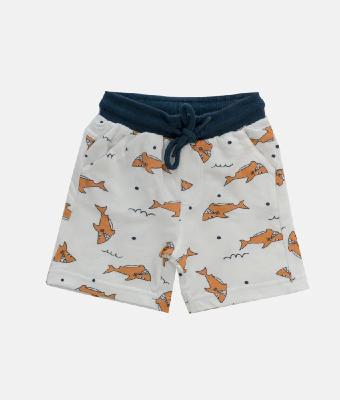 Boys Sweat Shorts - Shark Print