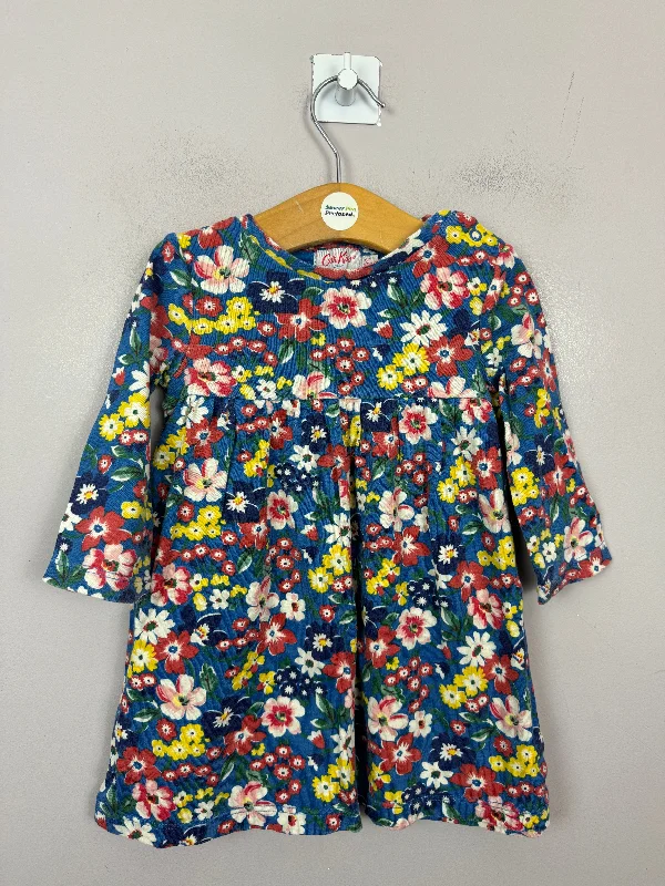 Cath Kidston Teal Floral Dress 6-9m