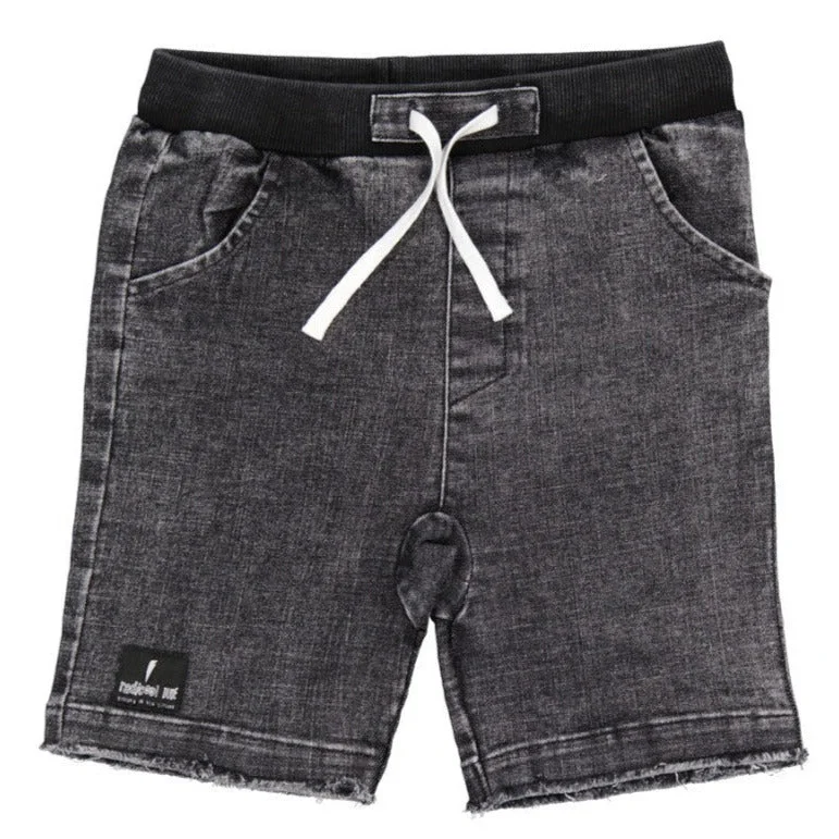 Checkerboard Pocket Denim Shorts