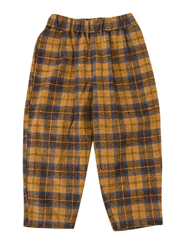 Dark Yellow Plaid Pants