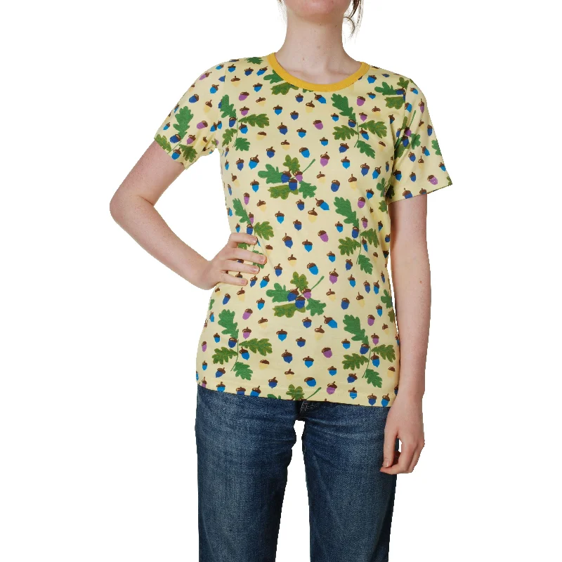 Adult's Acorns - Yellow Short Sleeve Shirt