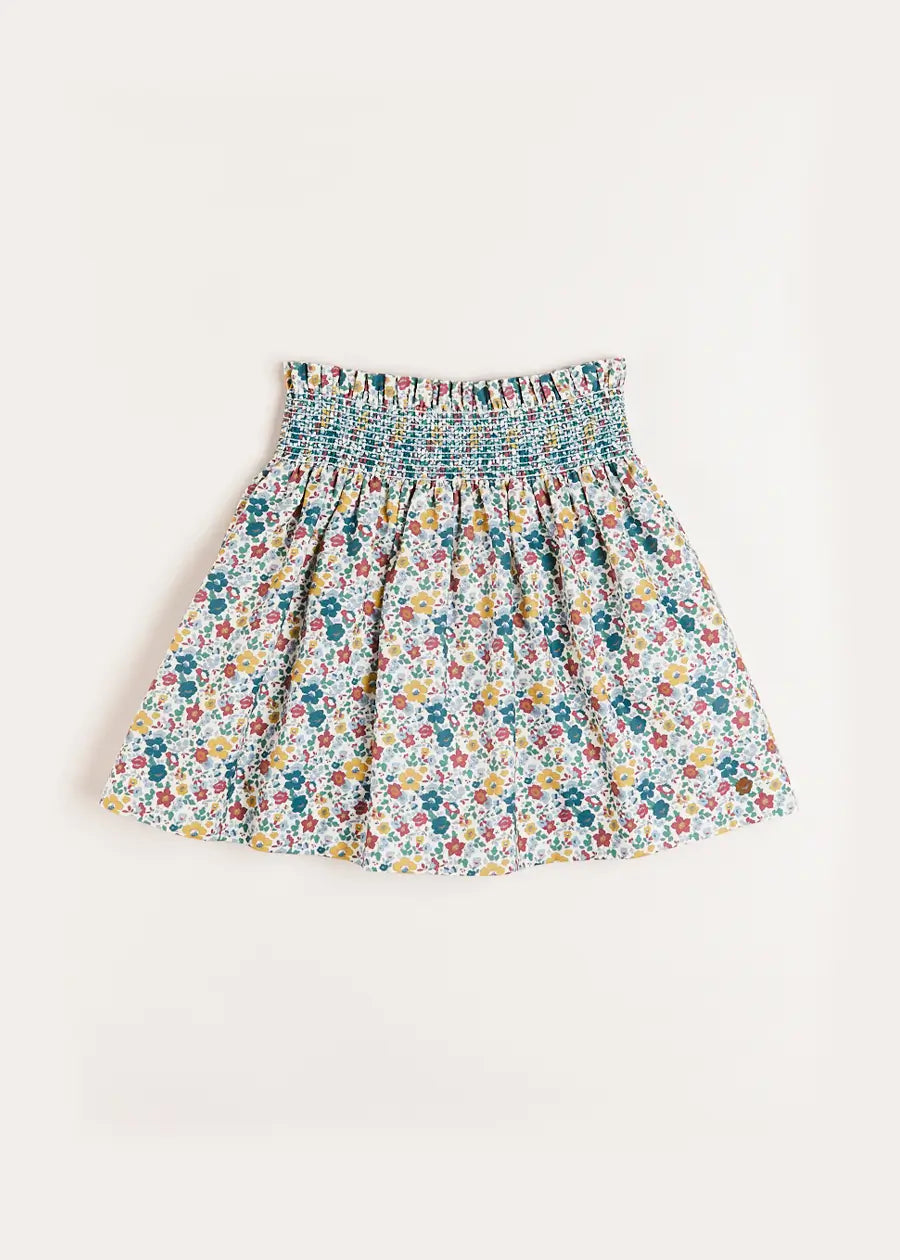 Emilia Floral Skirt in Burgundy (4-10yrs)