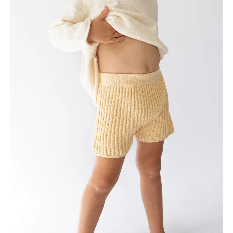 Essential Ribbed Knit Shorts - Butter