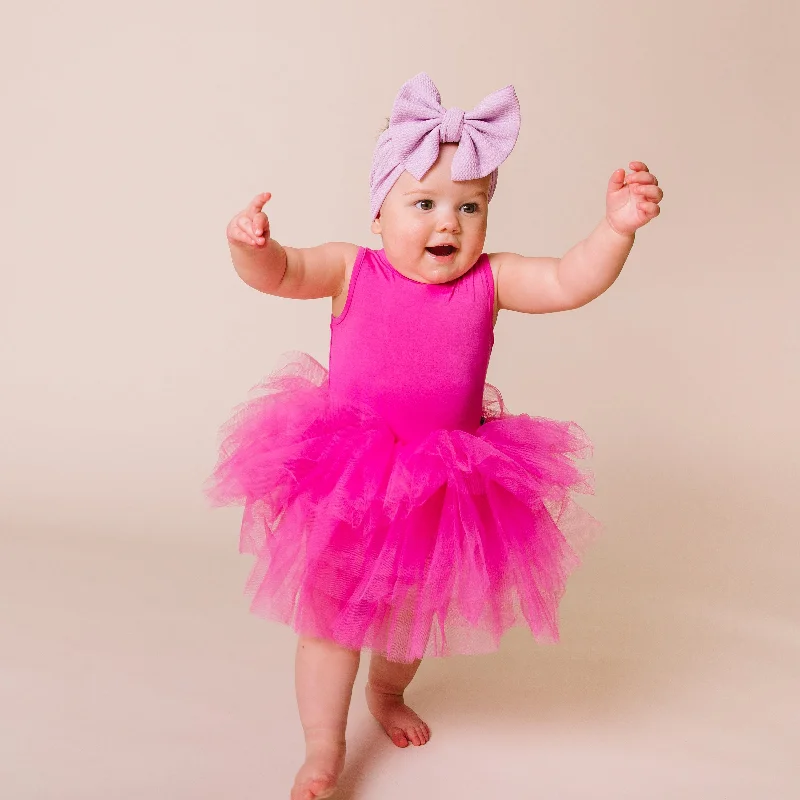 Flamingo Pink Tulle Tutu Dress - Tank Top