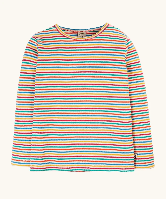 Frugi Lucia Top - Lingonberry Multi-Stripe