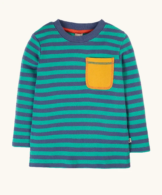 Frugi Piran Pocket Top - Iguana Stripe