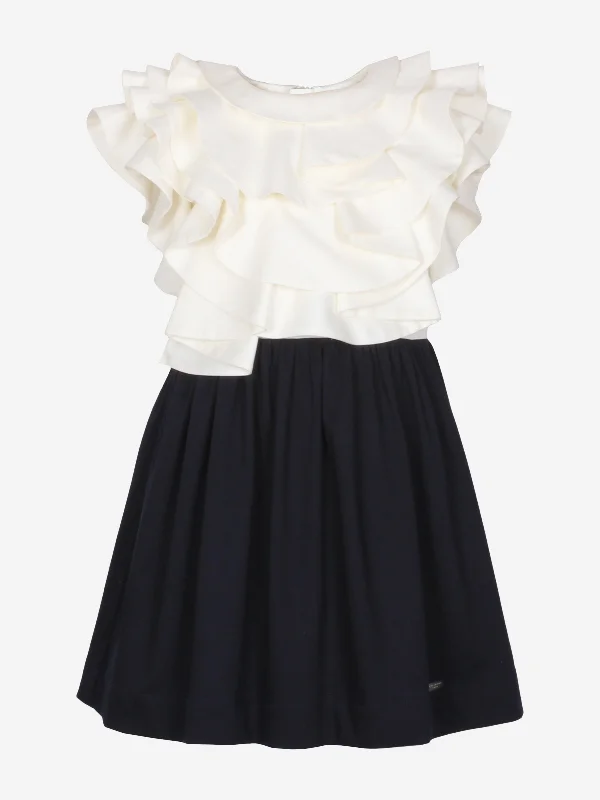 Girls Glissage Dress in Navy