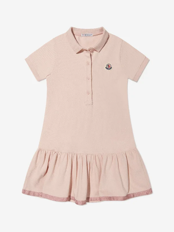 Moncler Enfant Girls Polo Dress in Pink