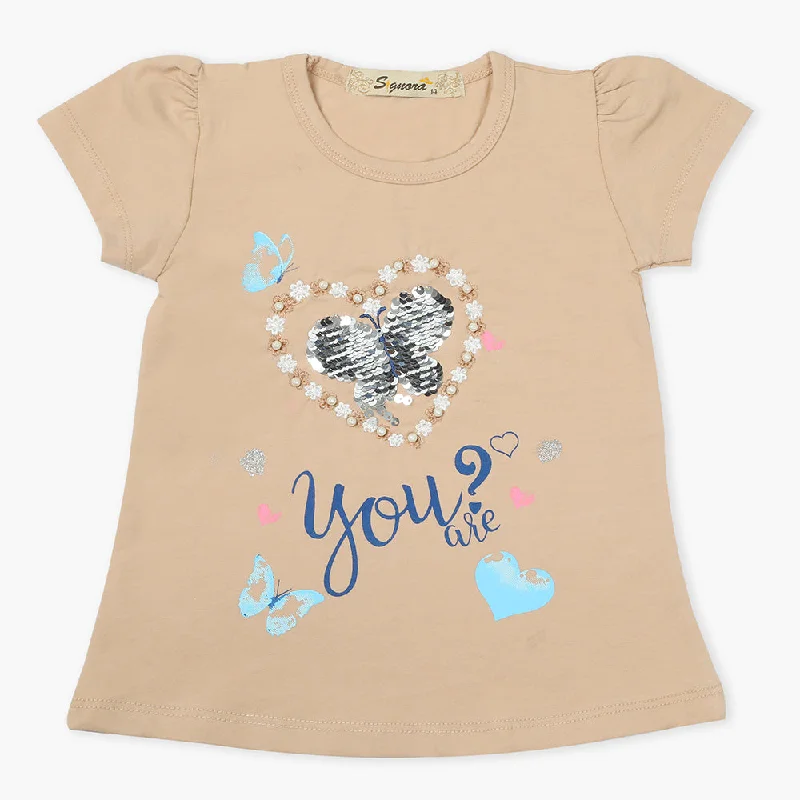 Girls T-Shirt - Light Brown