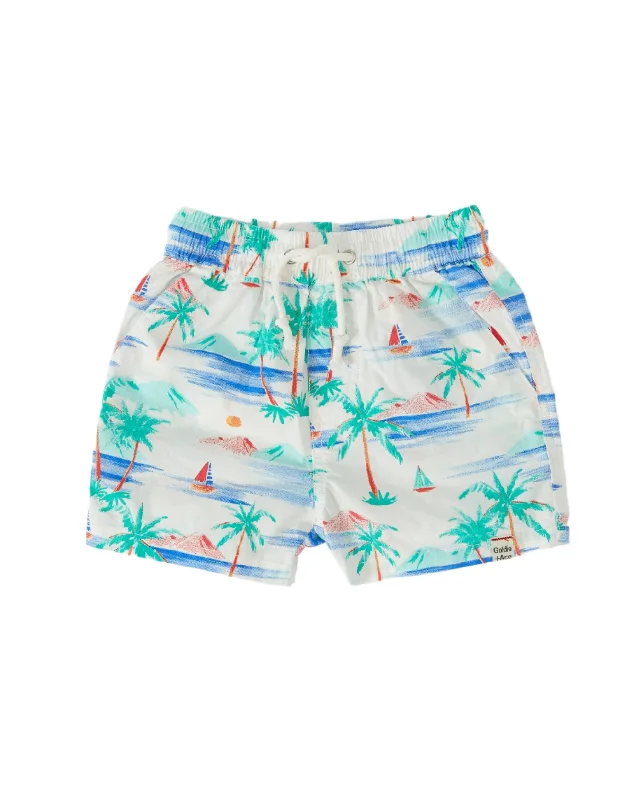 Goldie & Ace - Noah Cotton Shorts - Paradise White