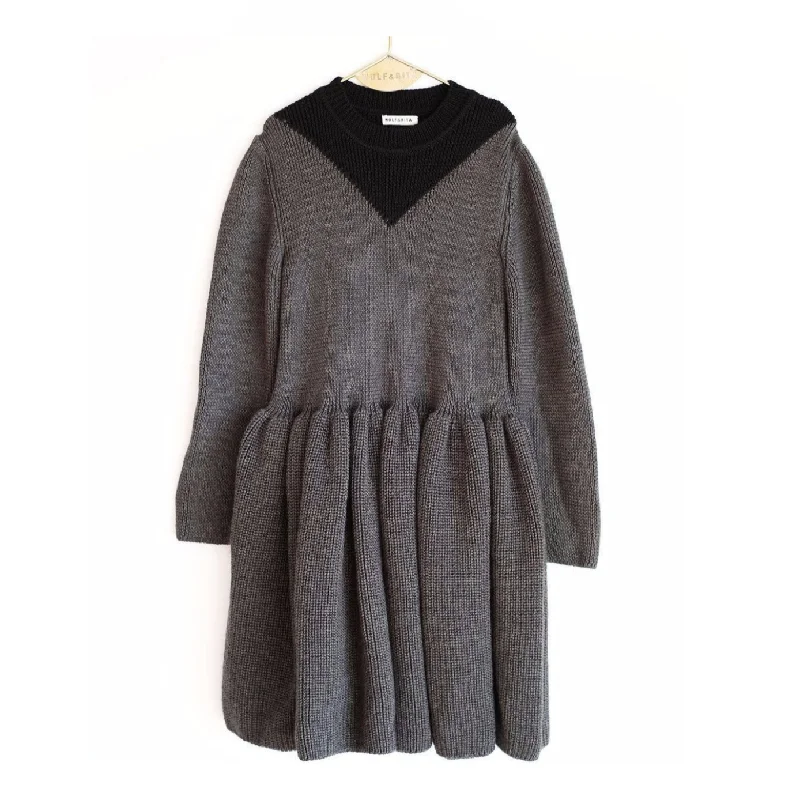 Helena Grey Knit Dress