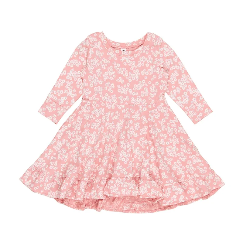 Huxbaby - Peek A Boo Bunny Long Sleeve Swing Dress - HB1036W24