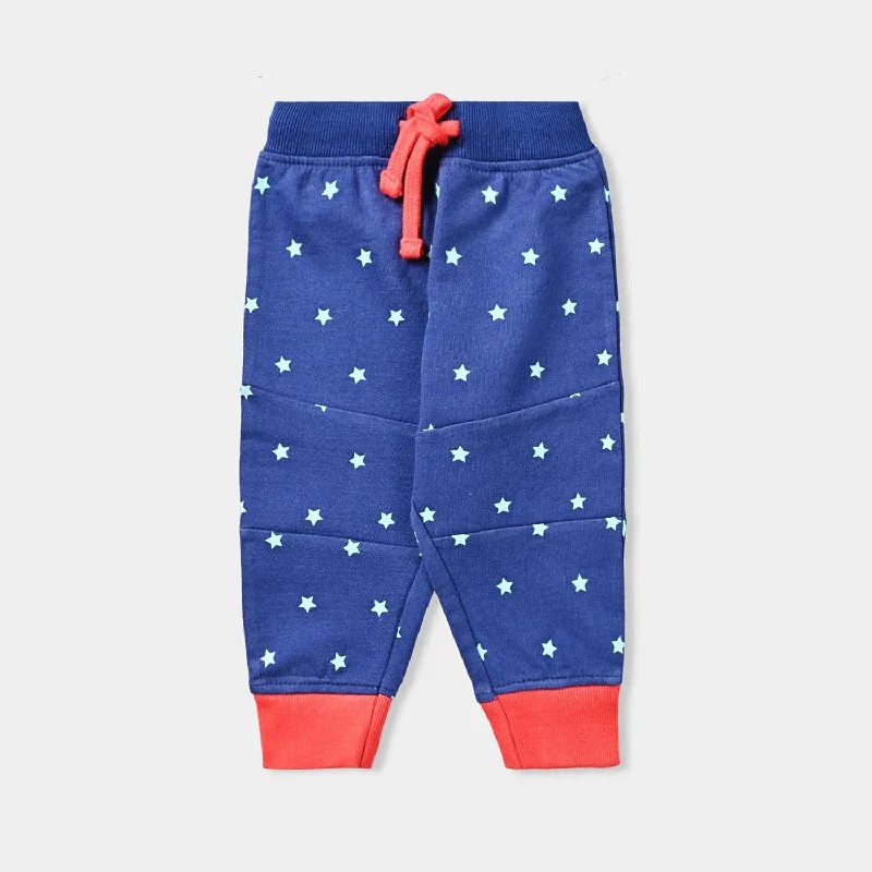 Infant Boys Cotton Terry Sleeping Pyjama Stars-N.Peony