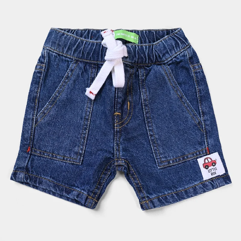 Infant Boys Denim rigid Short Little Ride | Mid Blue