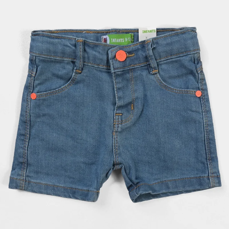 Infant Boys Denim Stretch Short | Light Blue