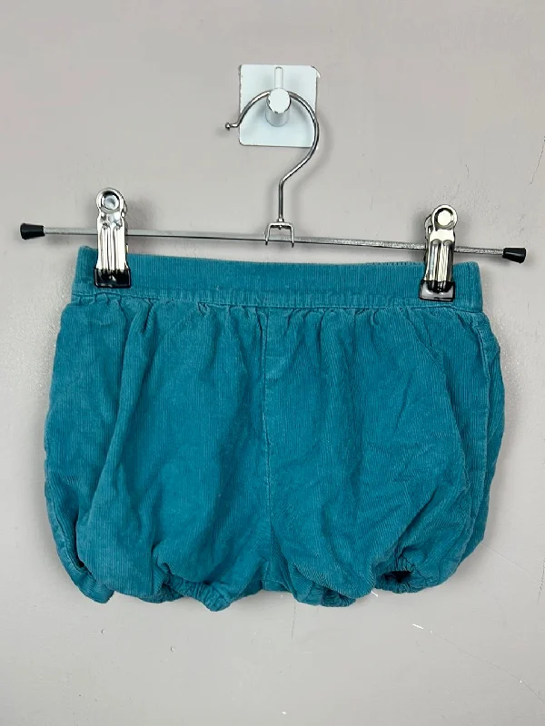 JoJo Maman Bebe Teal cord shorts 18-24m