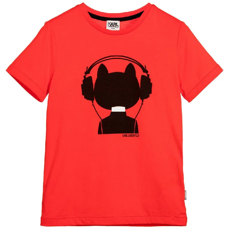 Karl Lagerfeld Boys Red 'Bad Boy' Red T-Shirt