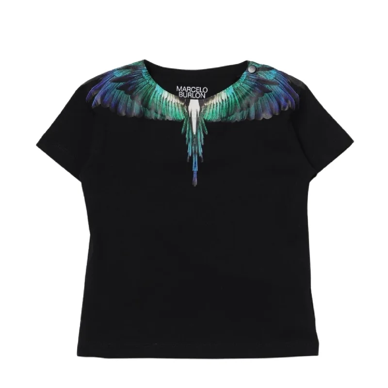 Marcelo Burlon Baby Icon Wings Black & Blue T-Shirt