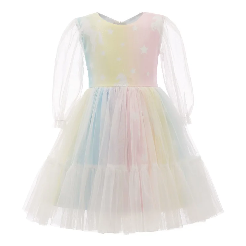 Multicolor Fantasia Rainbow Tulle Dress