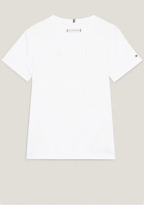 Tommy Hilfiger Girl Monotype Foil Logo Tee, White