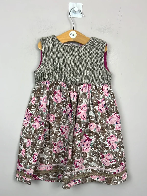 Monsoon tweed floral dress 18-24m