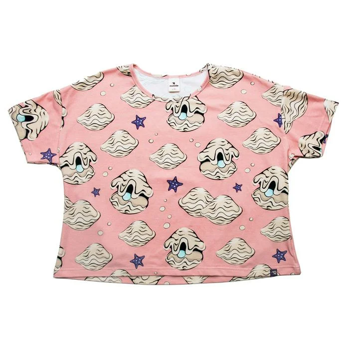 Adult's Clams Short Sleeve Shirt - Pink