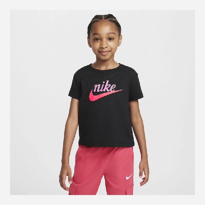 NIKE KID'S HEART IMPRESSION BLACK TEE