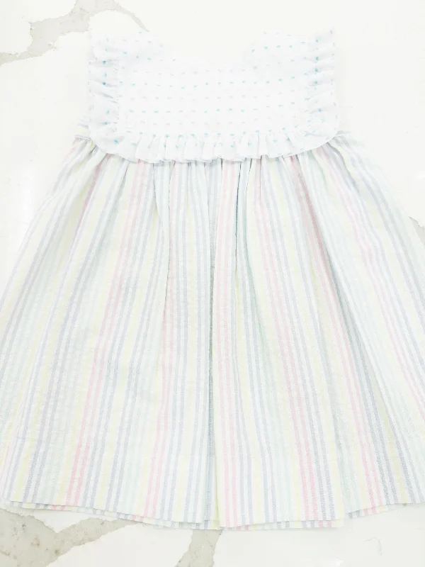 Nora Dress - Pastel Stripe